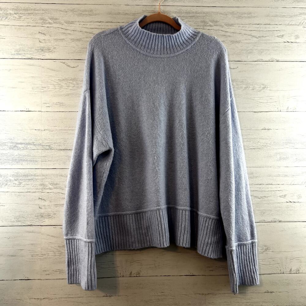 Nine West Periwinkle Long Sleeve Mock Neck Sweater Size XL